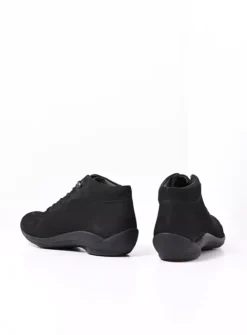 Wolky Louise - zwart nubuck<DAMES Lage Veterschoenen|Herfst/Winter