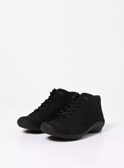 Wolky Louise - zwart nubuck<DAMES Lage Veterschoenen|Herfst/Winter