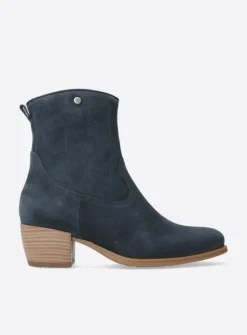 Wolky Lubbock - blauw zomer suede<DAMES Cowboylaarzen|Enkellaarsjes