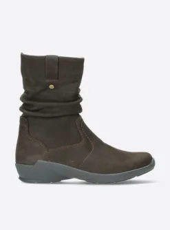 Wolky Luna - bruin nubuck<DAMES Halfhoge Laarzen|Herfst/Winter