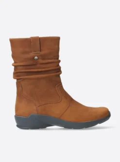 Wolky Luna - cognac nubuck<DAMES Halfhoge Laarzen|Herfst/Winter