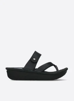 Wolky Martinique - zwart leer<DAMES Slippers