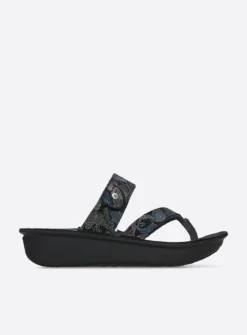 Wolky Martinique - zwart/blauw suede<DAMES Slippers