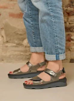 Wolky Medusa - antraciet leer<DAMES Sandalen