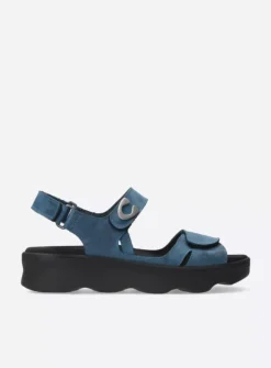 Wolky Medusa - blauw effectleer<DAMES Sandalen