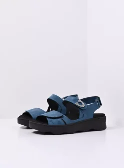 Wolky Medusa - blauw effectleer<DAMES Sandalen