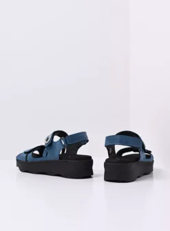 Wolky Medusa - blauw effectleer<DAMES Sandalen
