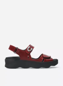 Wolky Medusa - bordeauxrood leer<DAMES Sandalen