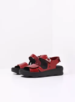 Wolky Medusa - bordeauxrood leer<DAMES Sandalen