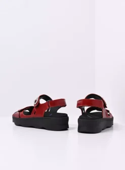 Wolky Medusa - bordeauxrood leer<DAMES Sandalen