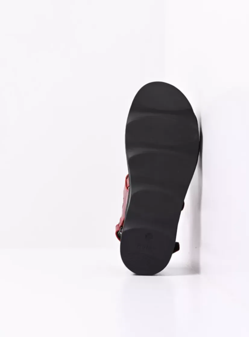 Wolky Medusa - bordeauxrood leer<DAMES Sandalen