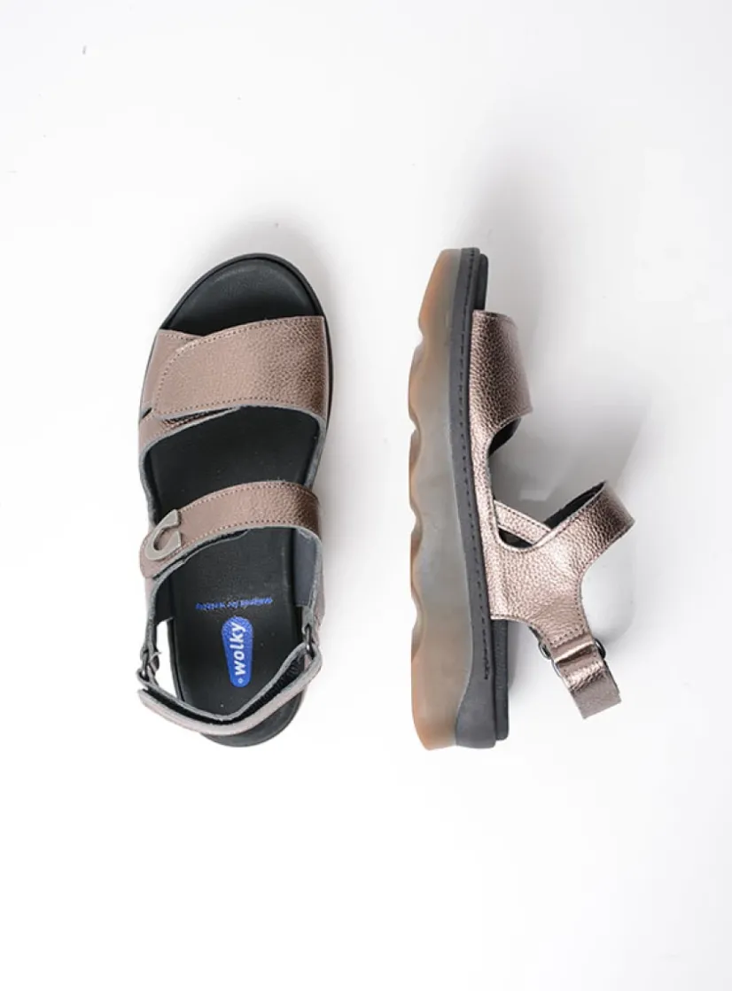 Wolky Medusa - brons leer<DAMES Sandalen