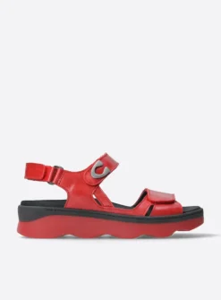 Wolky Medusa - rood leer<DAMES Sandalen
