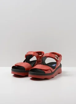 Wolky Medusa - rood leer<DAMES Sandalen