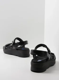 Wolky Medusa - zwart leer<DAMES Sandalen