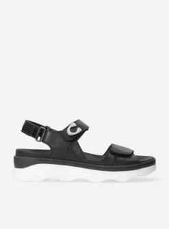 Wolky Medusa - zwart/wit leer<DAMES Sandalen