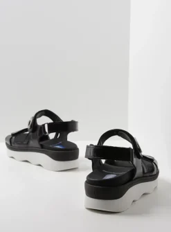 Wolky Medusa - zwart/wit leer<DAMES Sandalen