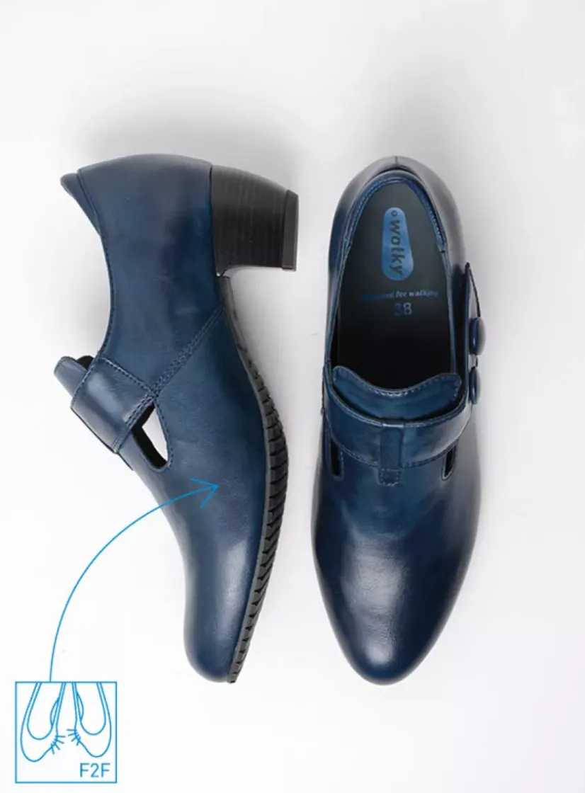 Wolky Midori F2F - denim biocare<DAMES Pumps|Herfst/Winter