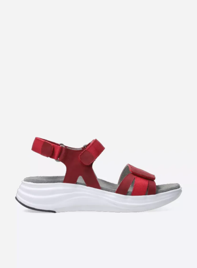 Wolky Miku - rood nubuck<DAMES Sandalen