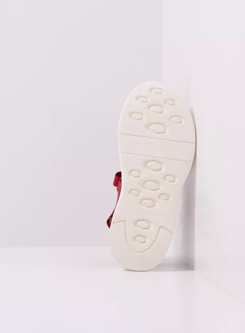 Wolky Miku - rood nubuck<DAMES Sandalen