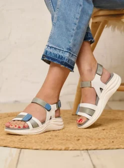 Wolky Miku - wit/multi nubuck<DAMES Sandalen