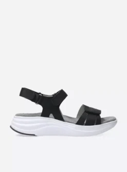 Wolky Miku - zwart nubuck<DAMES Sandalen