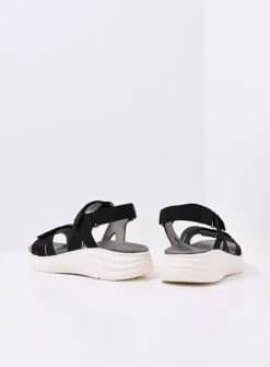 Wolky Miku - zwart nubuck<DAMES Sandalen