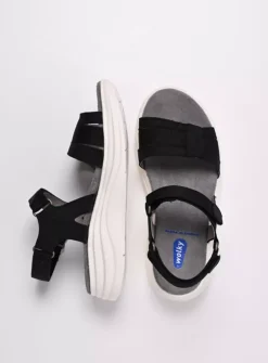 Wolky Miku - zwart nubuck<DAMES Sandalen