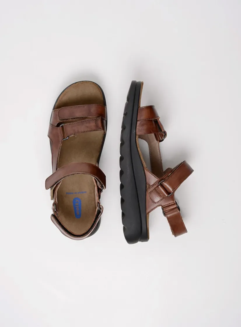 Wolky Mile - cognac leer<DAMES Sandalen