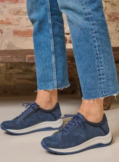 Wolky Milton - jeans nubuck<DAMES Lage Veterschoenen|Wandelschoenen