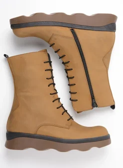 Wolky Mito - cognac nubuck<DAMES Veterlaarzen|Herfst/Winter