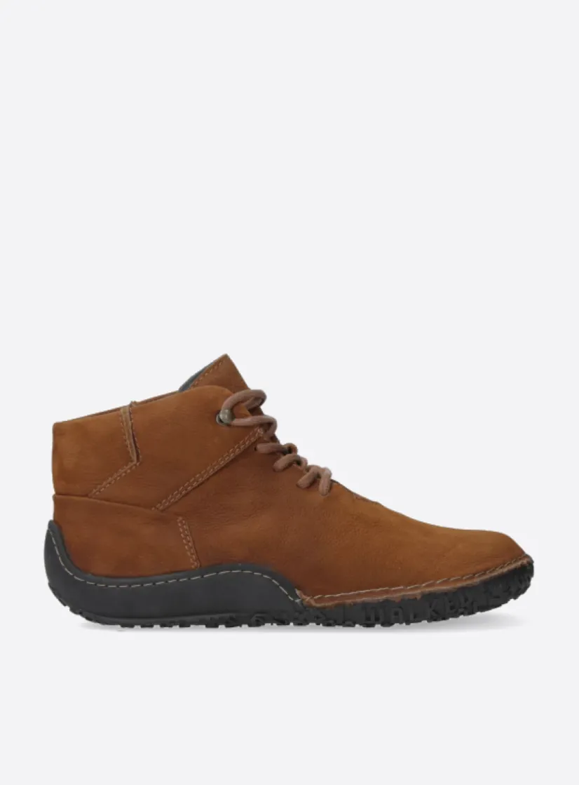 Wolky Mokola - cognac nubuck<DAMES Hoge Veterschoenen|Herfst/Winter