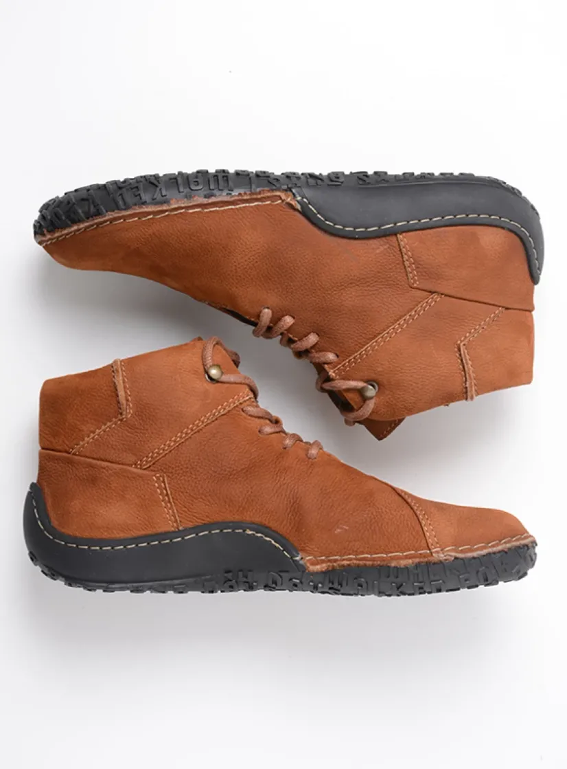 Wolky Mokola - cognac nubuck<DAMES Hoge Veterschoenen|Herfst/Winter