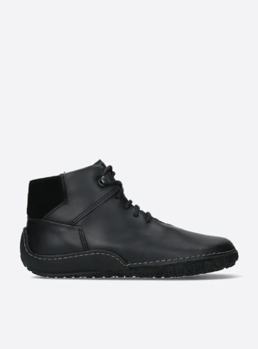 Wolky Mokola - zwart leer<DAMES Hoge Veterschoenen|Herfst/Winter