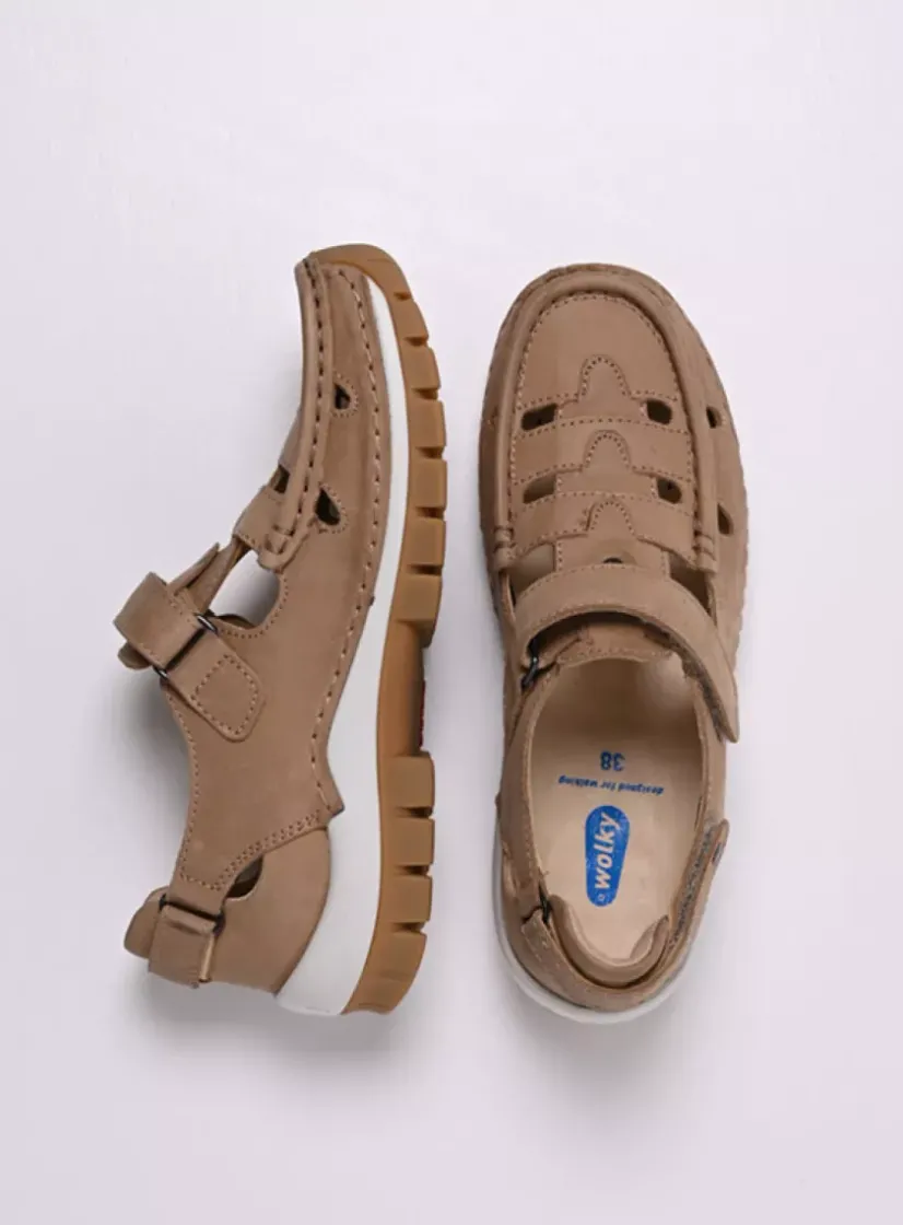 Wolky Move - beige nubuck<DAMES Bandschoenen