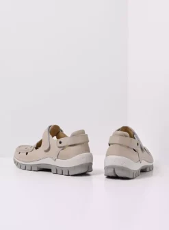 Wolky Move - gebroken wit nubuck<DAMES Bandschoenen