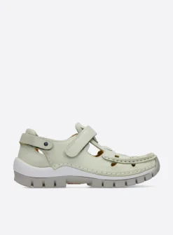 Wolky Move - offwhite leer<DAMES Bandschoenen