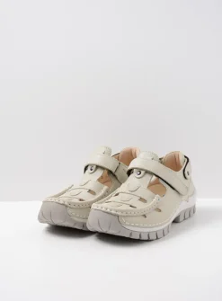 Wolky Move - offwhite leer<DAMES Bandschoenen