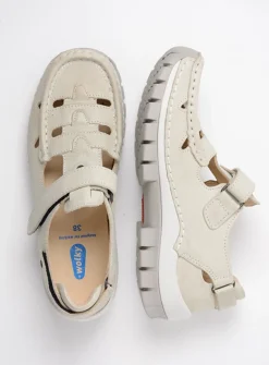 Wolky Move - offwhite leer<DAMES Bandschoenen