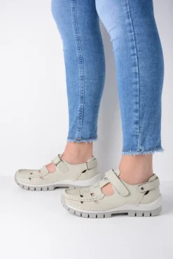 Wolky Move - offwhite leer<DAMES Bandschoenen