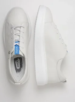 Wolky Move it - wit leer<DAMES Lage Veterschoenen|Sneakers