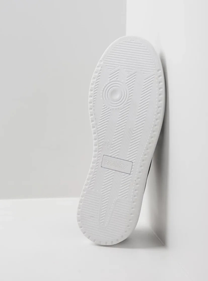 Wolky Move it - wit leer<DAMES Lage Veterschoenen|Sneakers