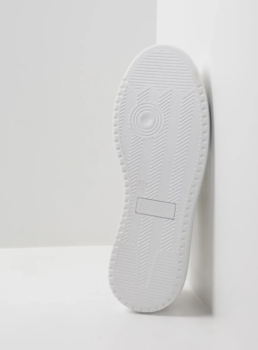 Wolky Move it - zwart leer<DAMES Lage Veterschoenen|Sneakers
