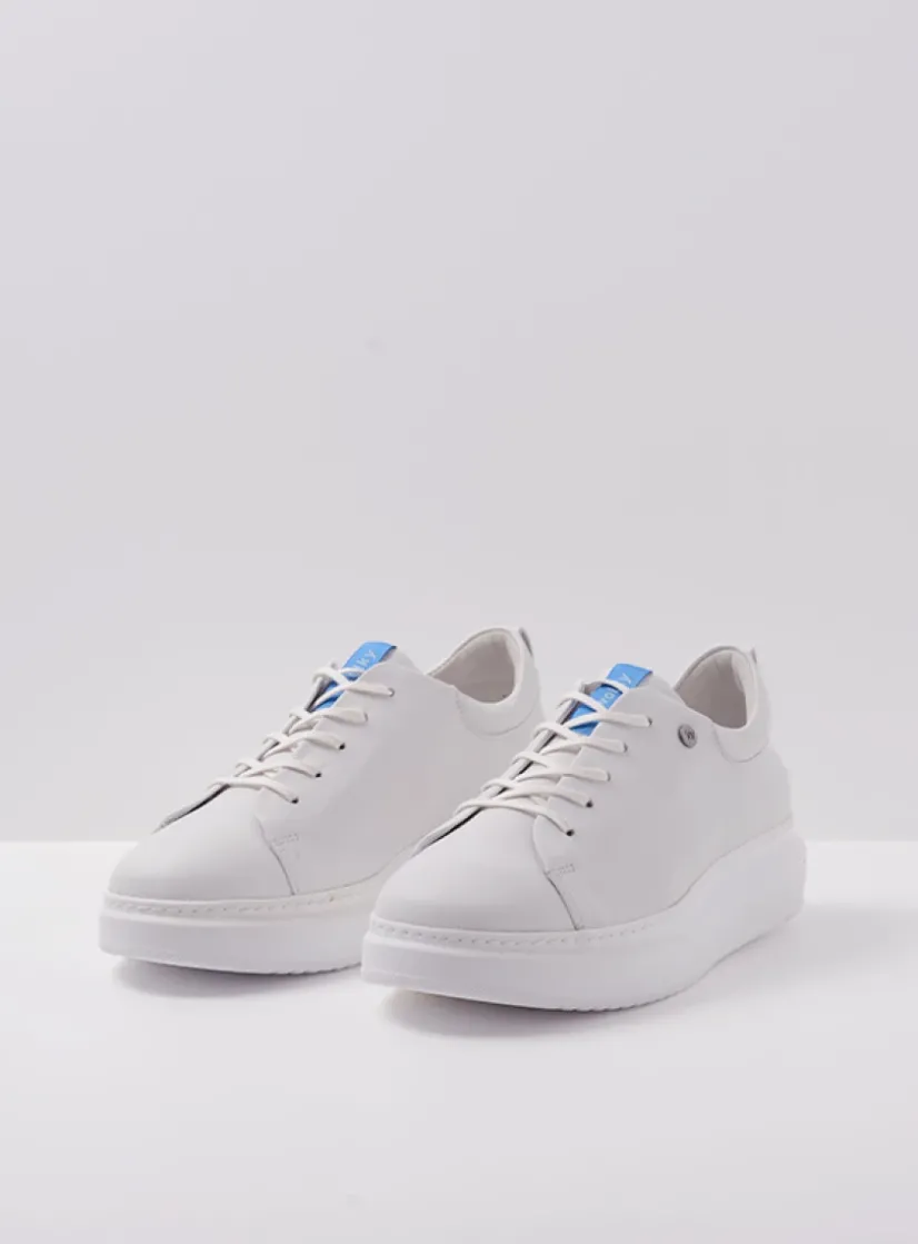 Wolky Move it HV - wit leer<DAMES Lage Veterschoenen|Herfst/Winter