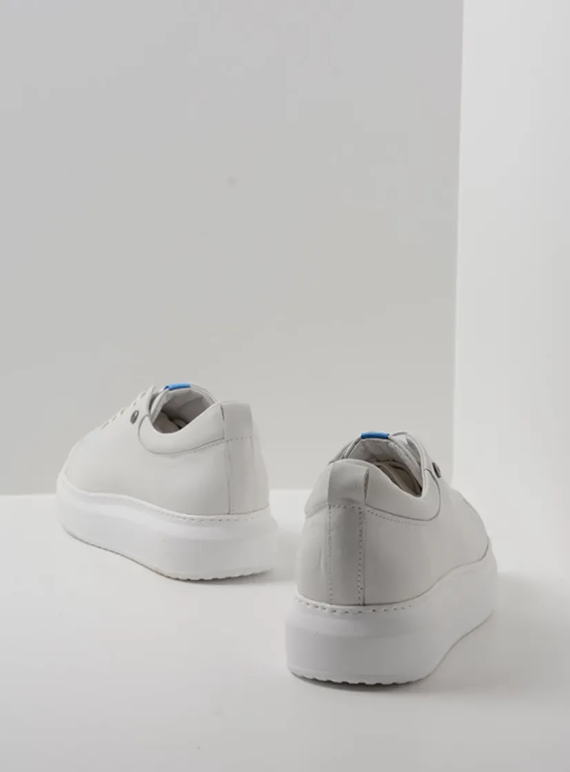 Wolky Move it HV - wit leer<DAMES Lage Veterschoenen|Herfst/Winter