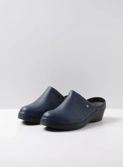 Wolky Multi Clog - blauw leer<DAMES Klompen|Herfst/Winter