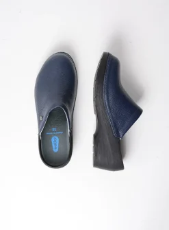 Wolky Multi Clog - blauw leer<DAMES Klompen|Herfst/Winter