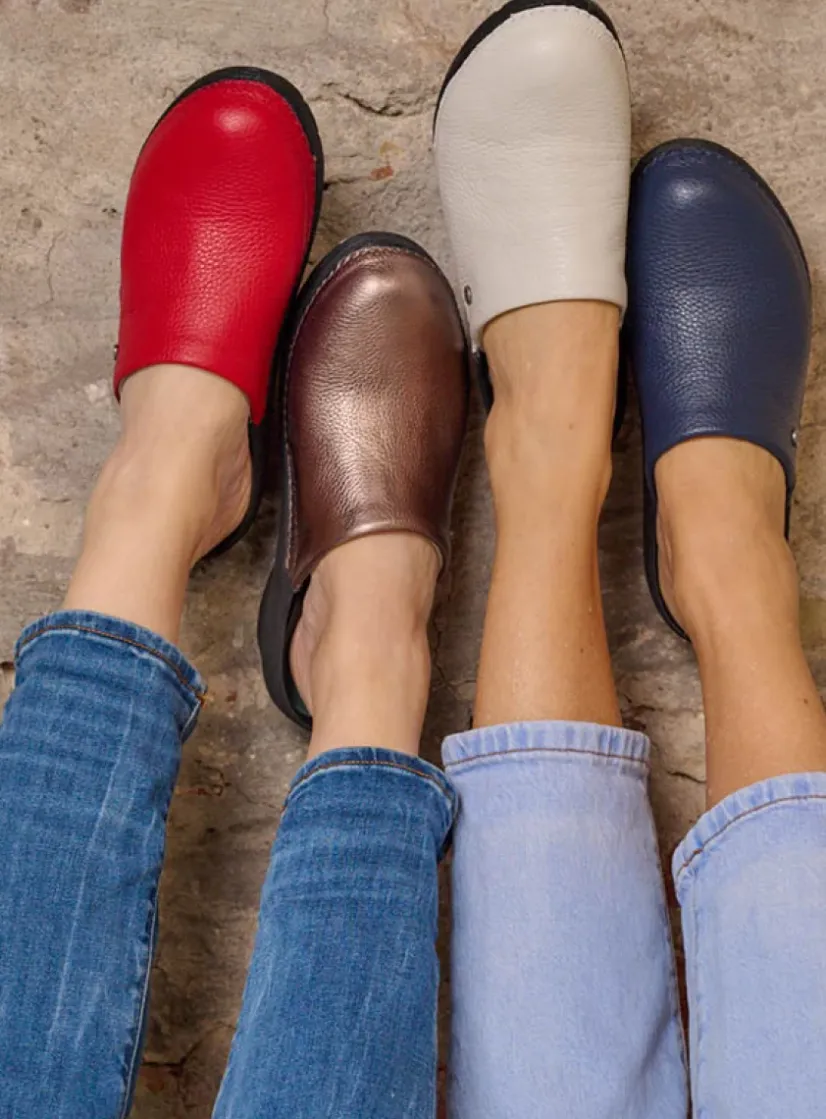 Wolky Multi Clog - blauw leer<DAMES Klompen|Herfst/Winter
