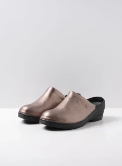 Wolky Multi Clog - brons leer<DAMES Klompen|Herfst/Winter