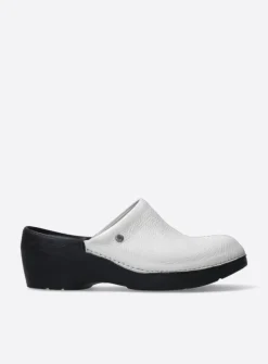 Wolky Multi Clog - creme wit leer<DAMES Klompen|Herfst/Winter